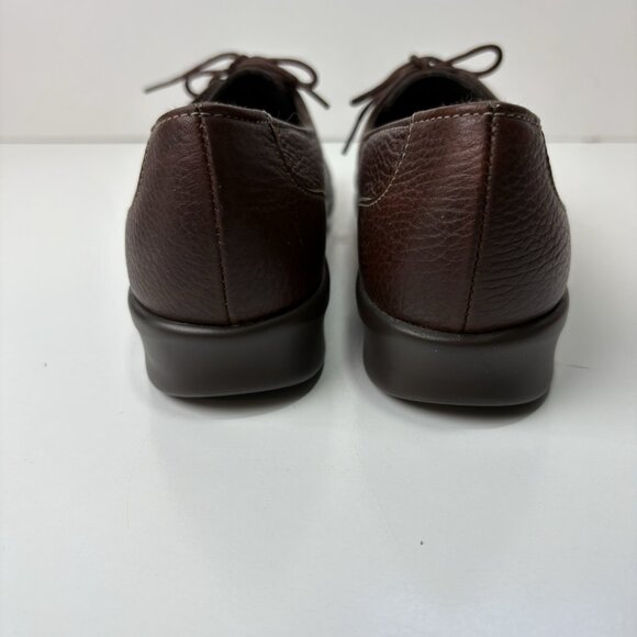 SAS Petra Walking Comfort Moccasins Womens 6.5M Brown Pebbled Leather Lace Up - Picture 5 of 8